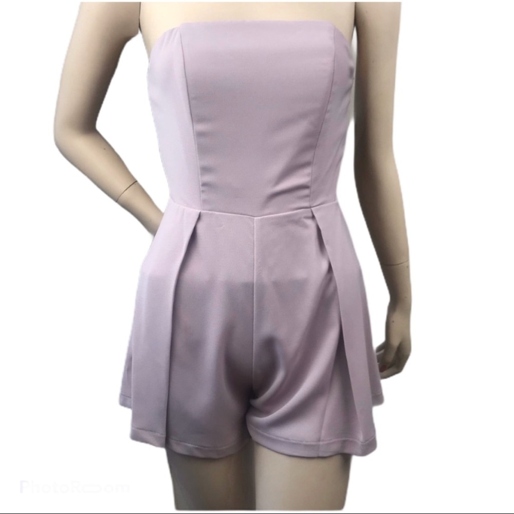 Selfie Leslie Pink Sleeveless Pleated Romper